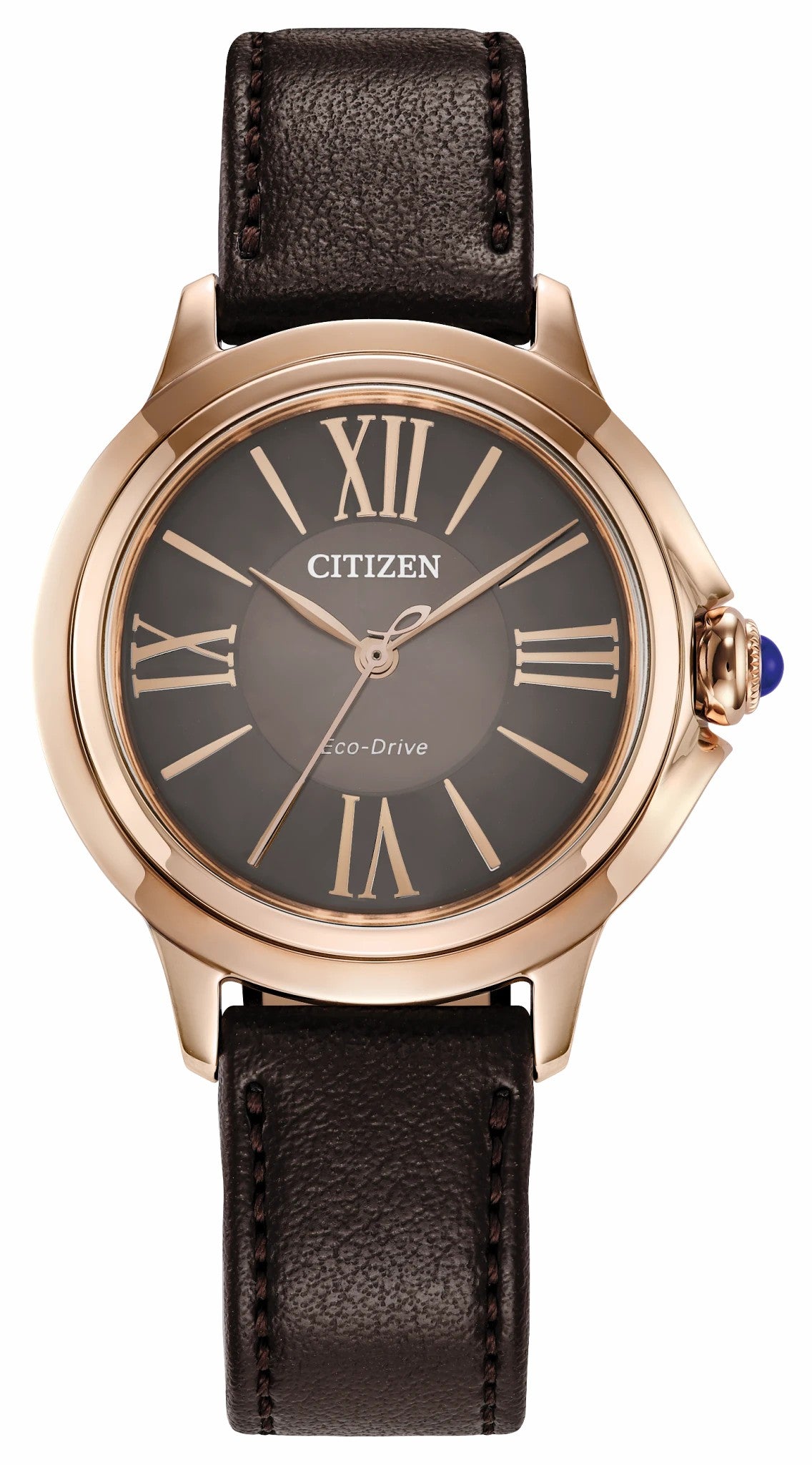 Citizen Citizen L Ceci Brown Dial Apple Leather Strap EM1163-09X