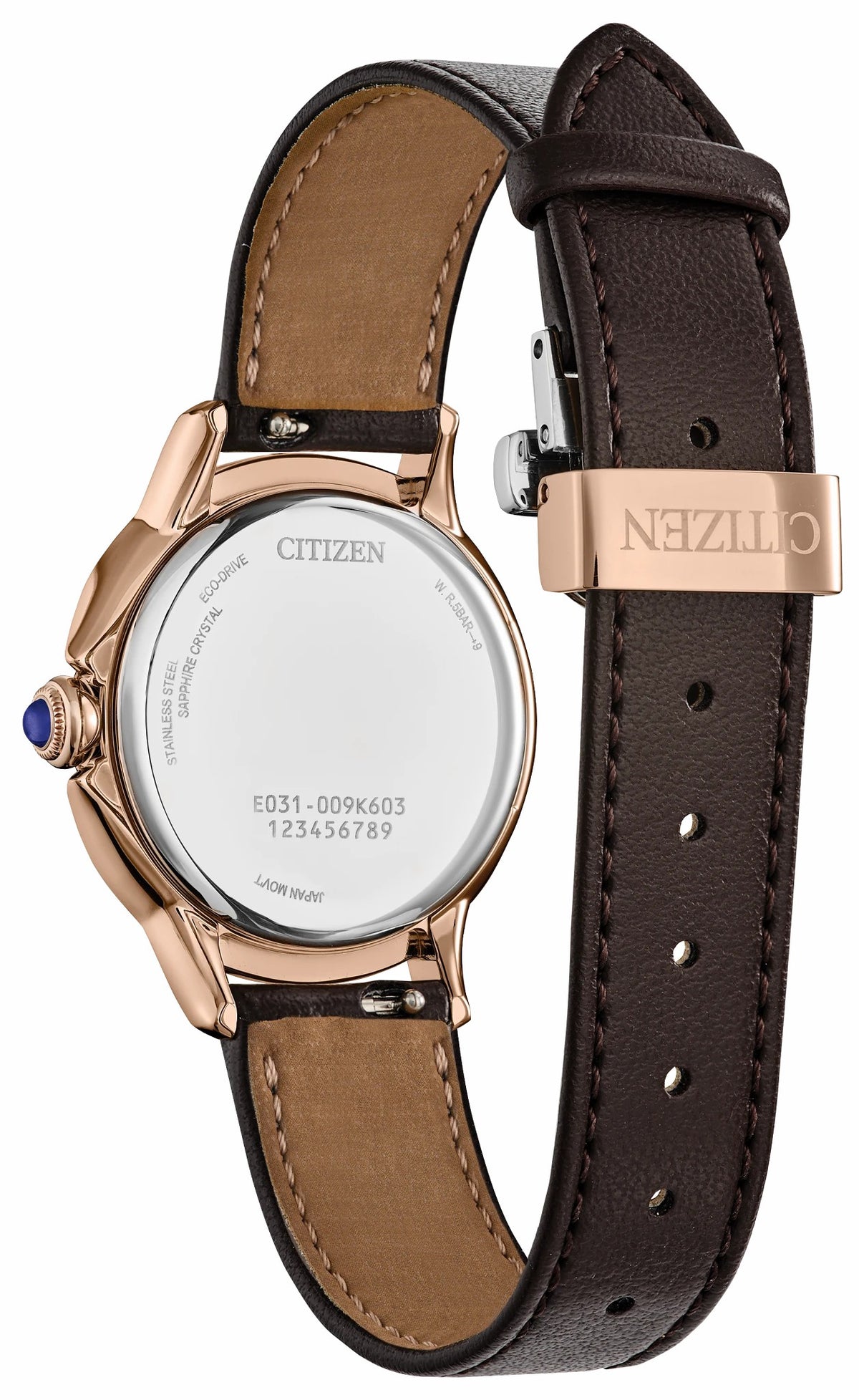 Citizen Citizen L Ceci Brown Dial Apple Leather Strap EM1163-09X