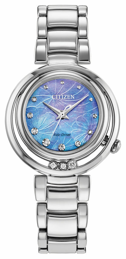 Citizen Citizen L Arcly Blue Dial Stainless Steel Bracelet EM1110-56N