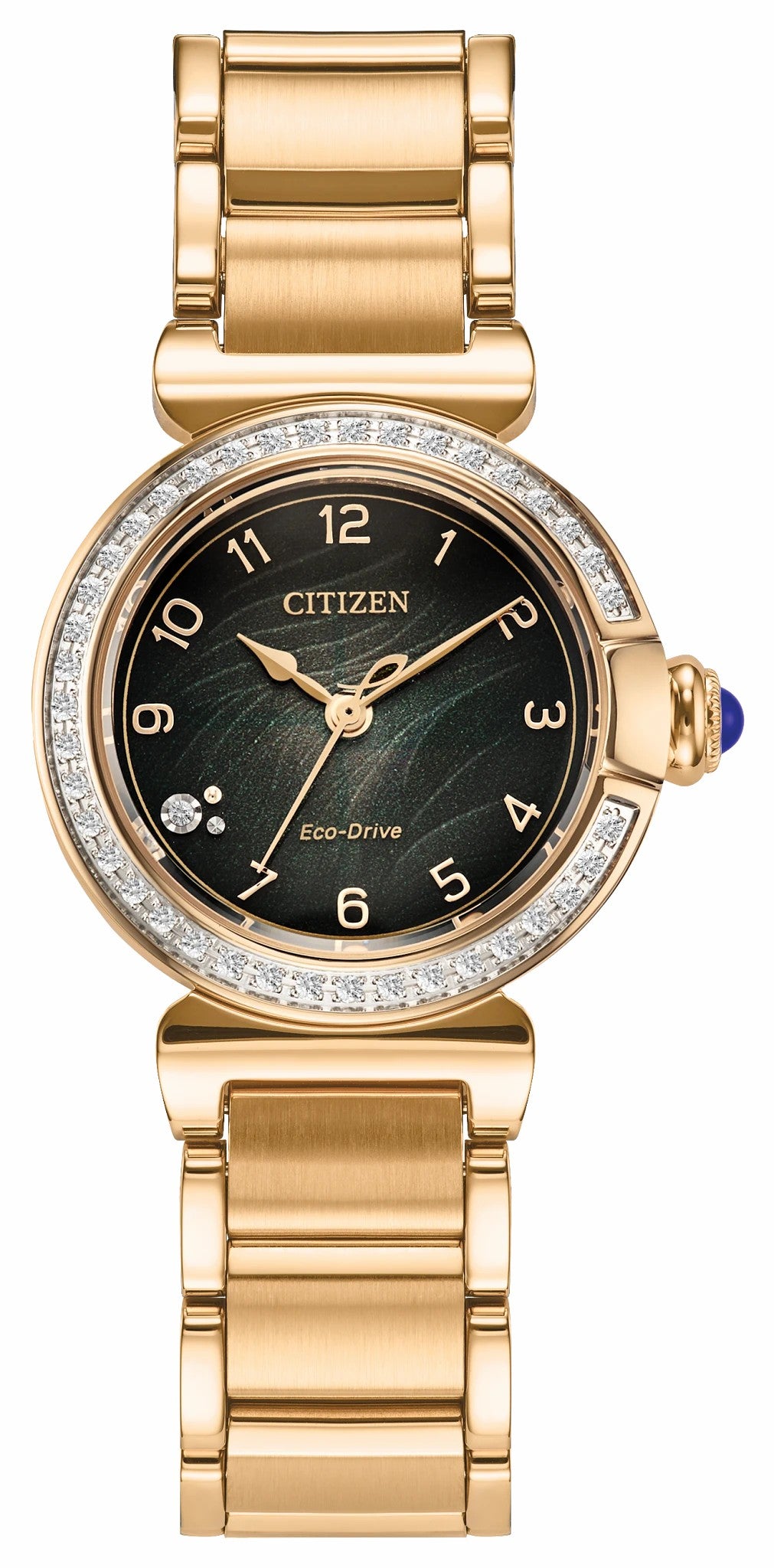 Citizen Citizen L Mae Green Dial Stainless Steel Bracelet EM1123-62X