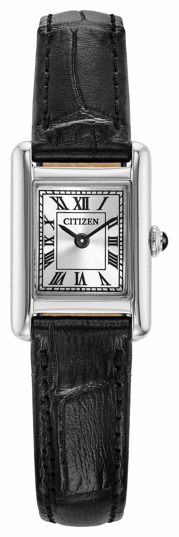 Citizen Fio Roma Silver-Tone Dial Leather Strap EG2790-12A