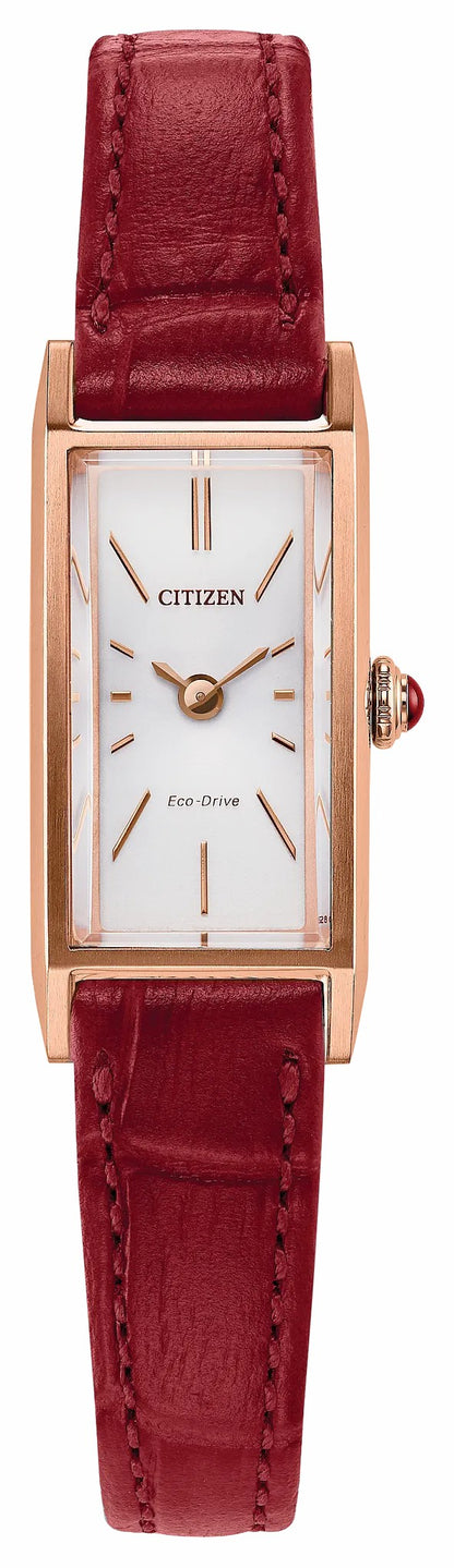 Citizen Fio White Dial Leather Strap EG7123-01A