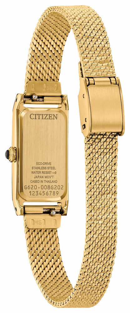Citizen Fio Black Dial Stainless Steel Bracelet EG7128-59E