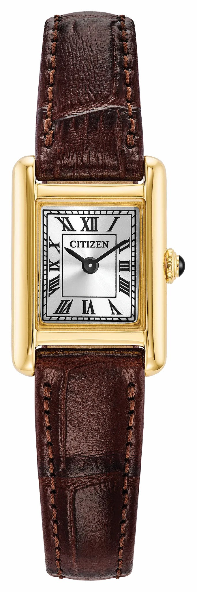 Citizen Fio Roma Silver-Tone Dial Leather Strap EG2797-13A