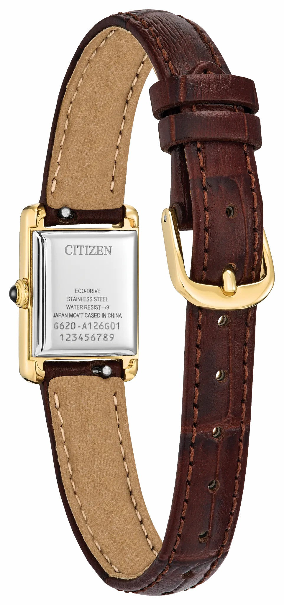 Citizen Fio Roma Silver-Tone Dial Leather Strap EG2797-13A