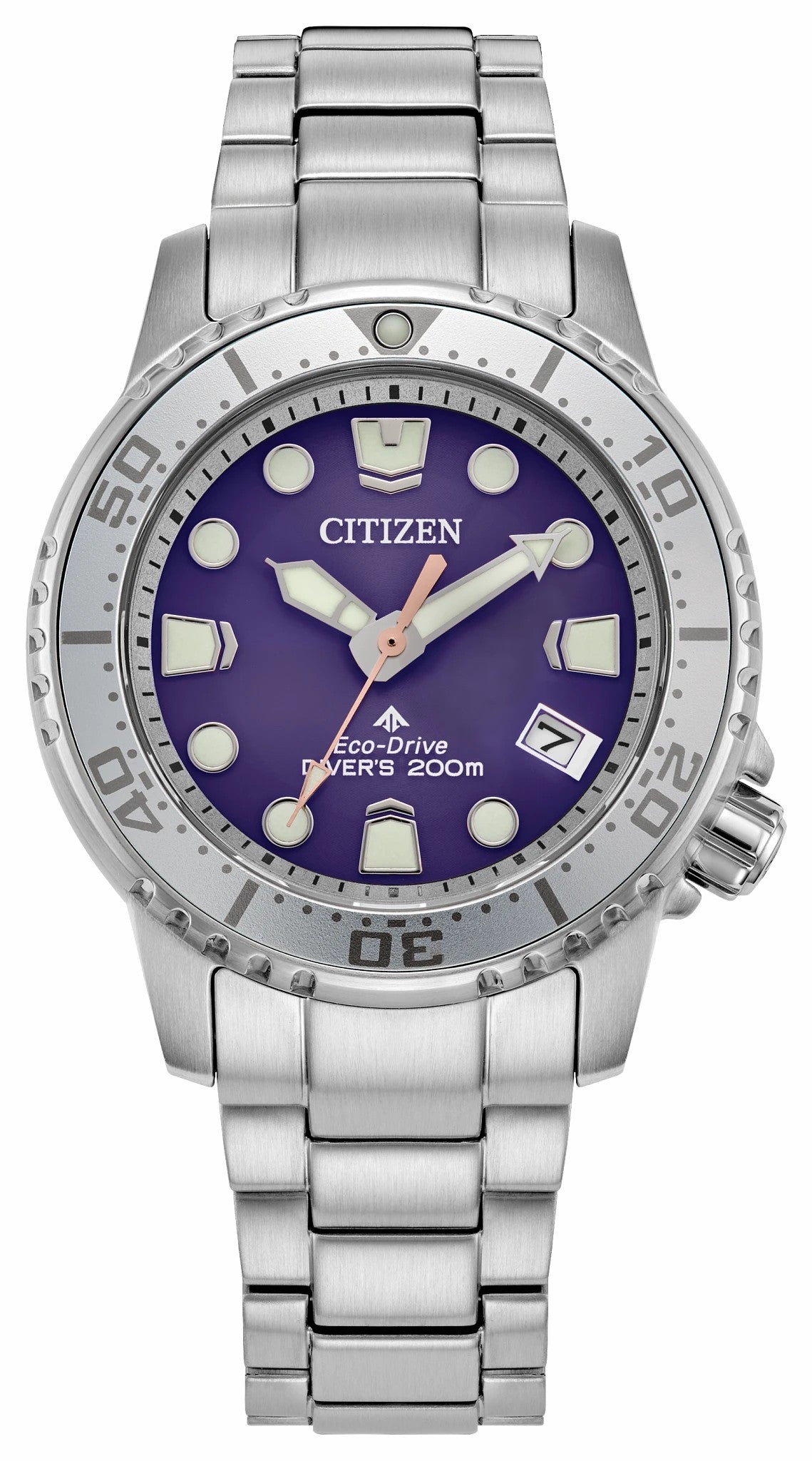 Citizen Promaster Dive Purple Dial Stainless Steel Bracelet EO2027-50X