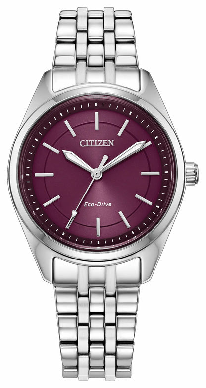 Citizen Peyten Purple Dial Stainless Steel Bracelet EM1230-54X
