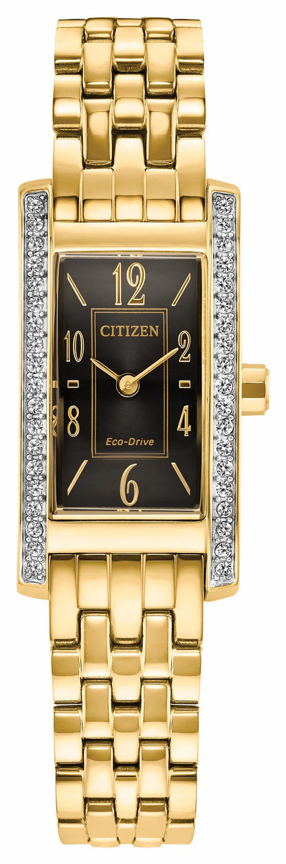 Citizen Petite Palidoro Black Dial Stainless Steel Bracelet EG7112-59E