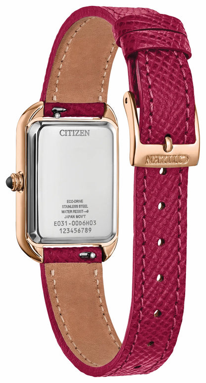 Citizen Dress Classic White Dial Leather Strap EM1193-08D