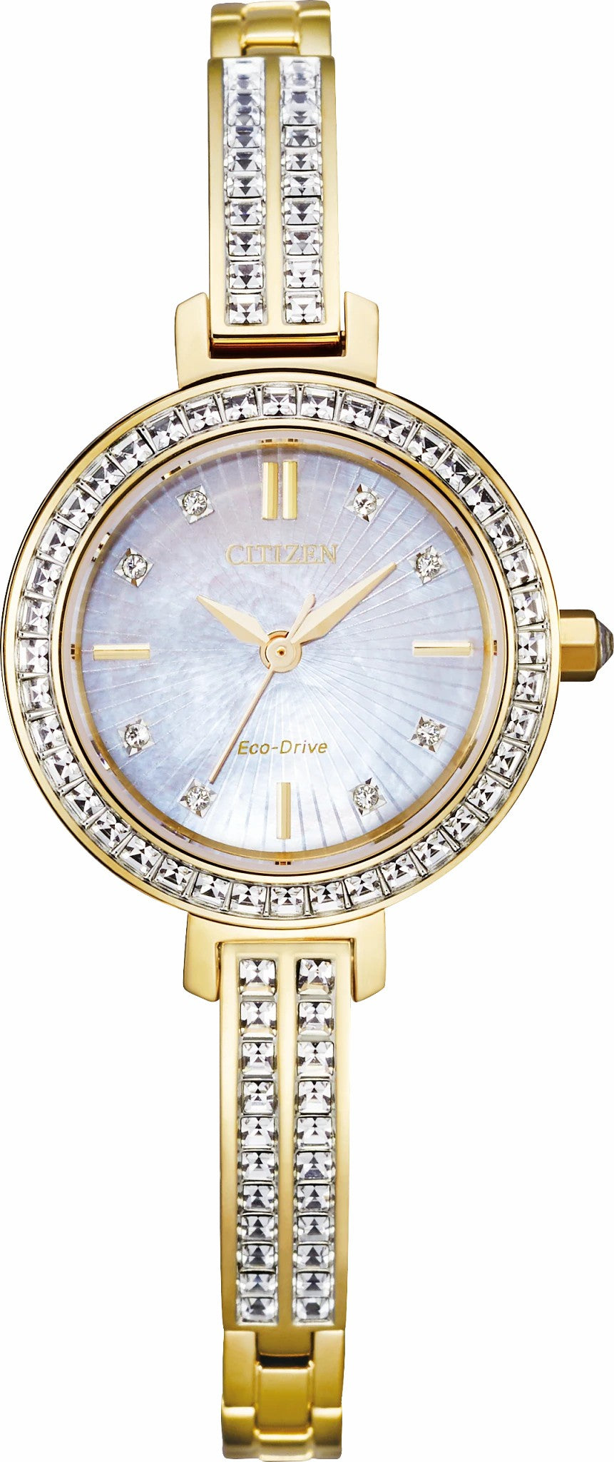 Citizen Silhouette Crystal White Dial Stainless Steel Bracelet EM0862-56D