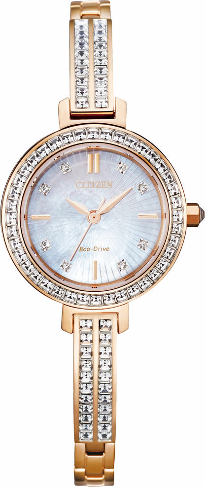 Citizen Silhouette Crystal White Dial Stainless Steel Bracelet EM0863-53D