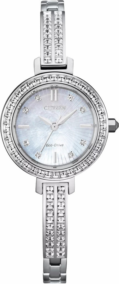 Citizen Silhouette Crystal White Dial Stainless Steel Bracelet EM0860-51D