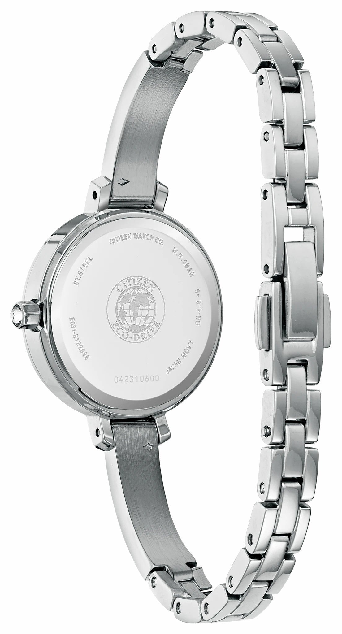 Citizen Silhouette Crystal White Dial Stainless Steel Bracelet EM0860-51D