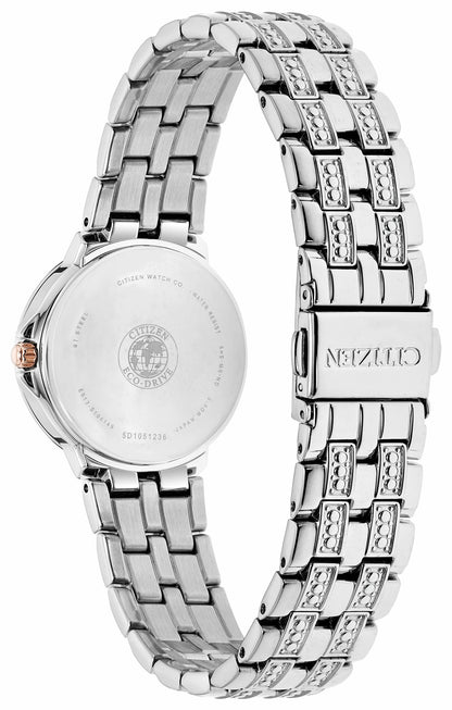 Citizen Silhouette Crystal - Ladies Eco-Drive EW2340-58A Silver Watch