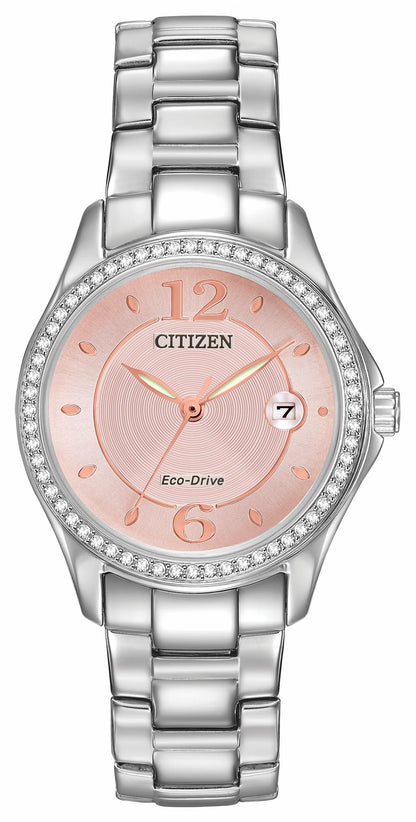 Citizen Silhouette Crystal - Ladies Eco-Drive FE1140-86X Pink Watch