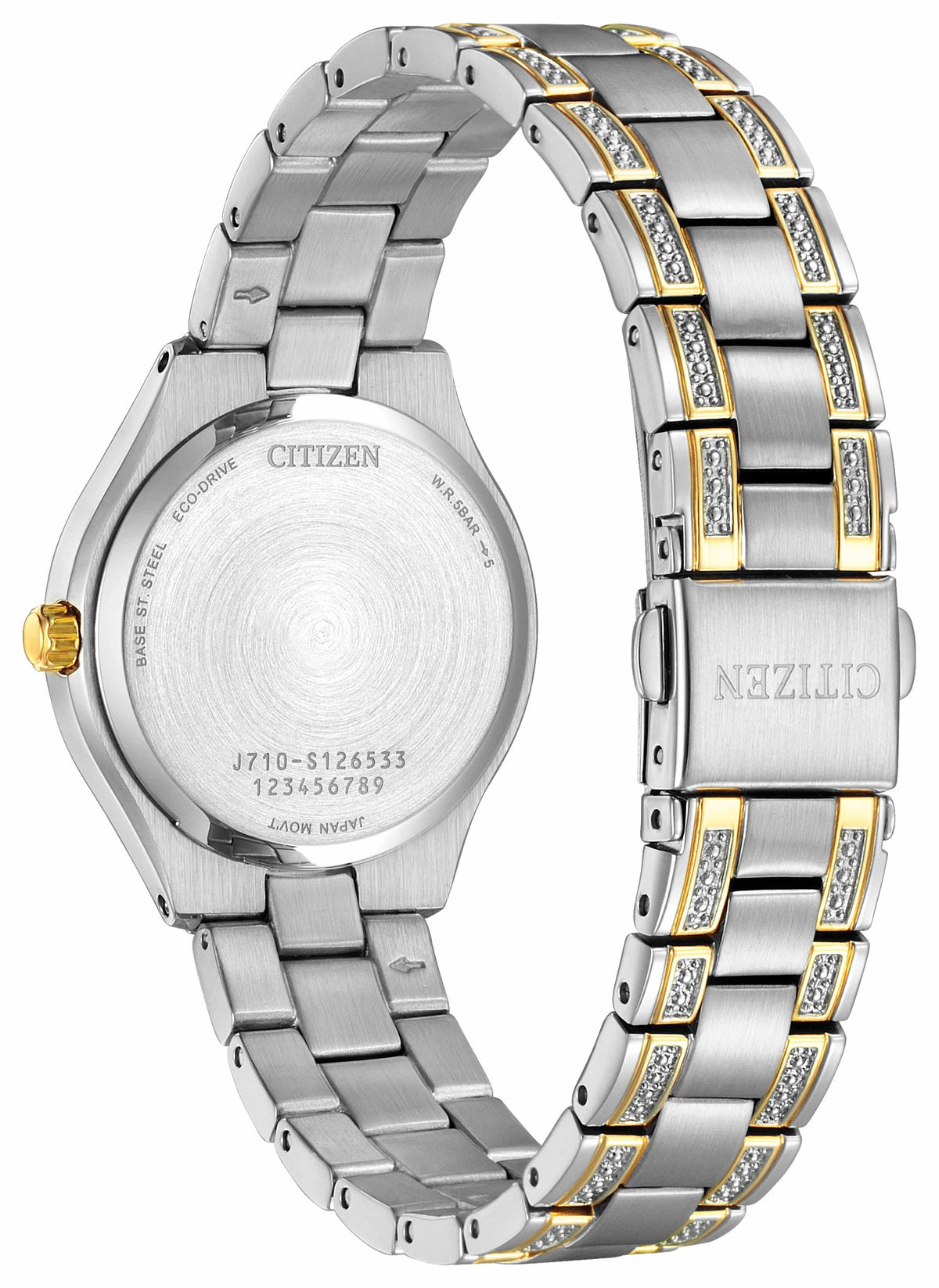 Citizen Silhouette Crystal Navy Dial Stainless Steel Bracelet FE1234-50L