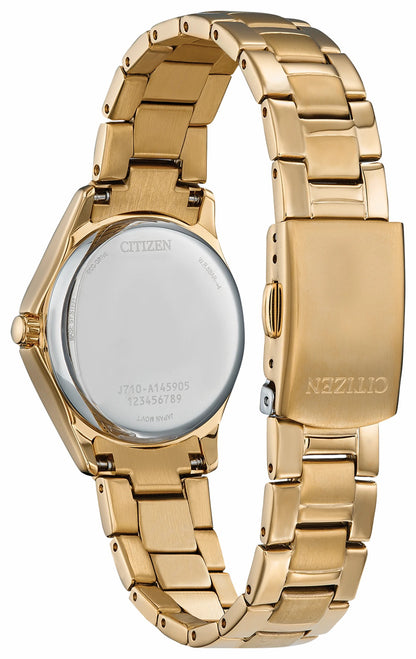 Citizen Crystal Champagne Dial Stainless Steel Bracelet FE1147-79P