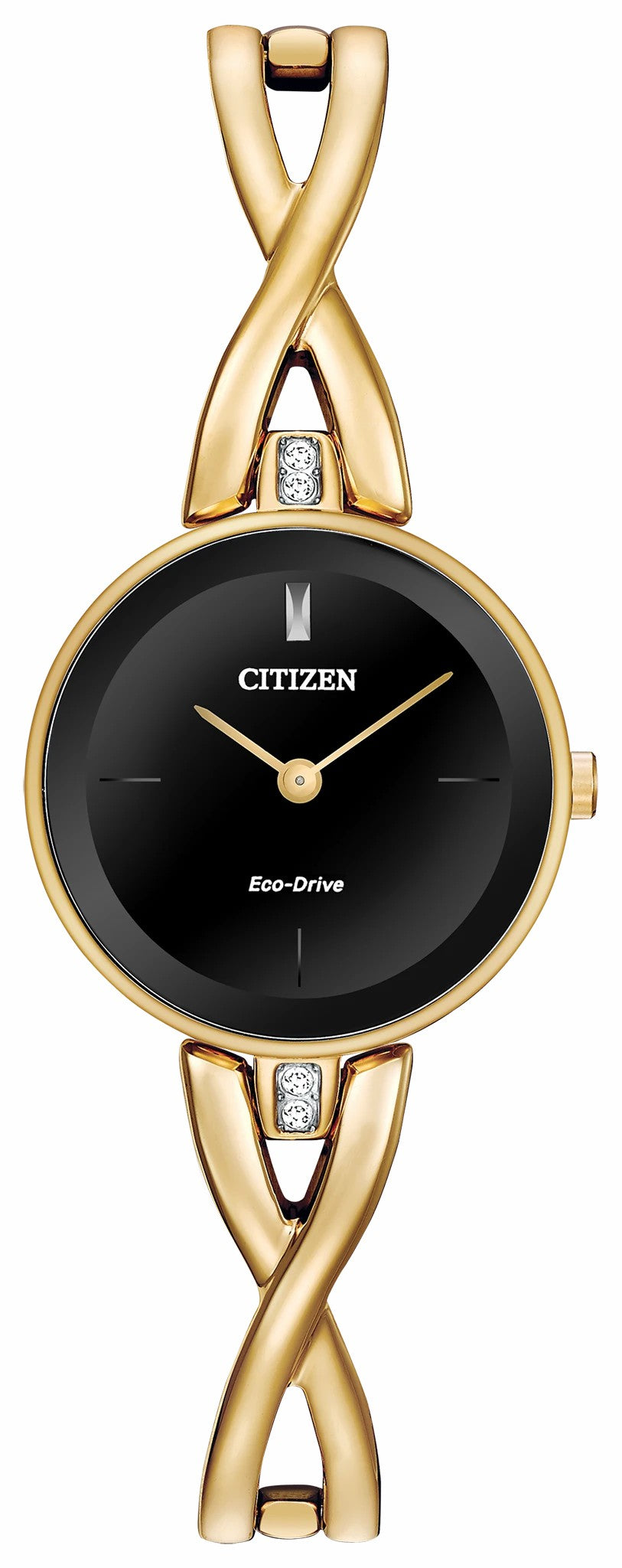 Citizen Axiom - Ladies Eco-Drive EX1422-54E Gold Tone Strap Watch