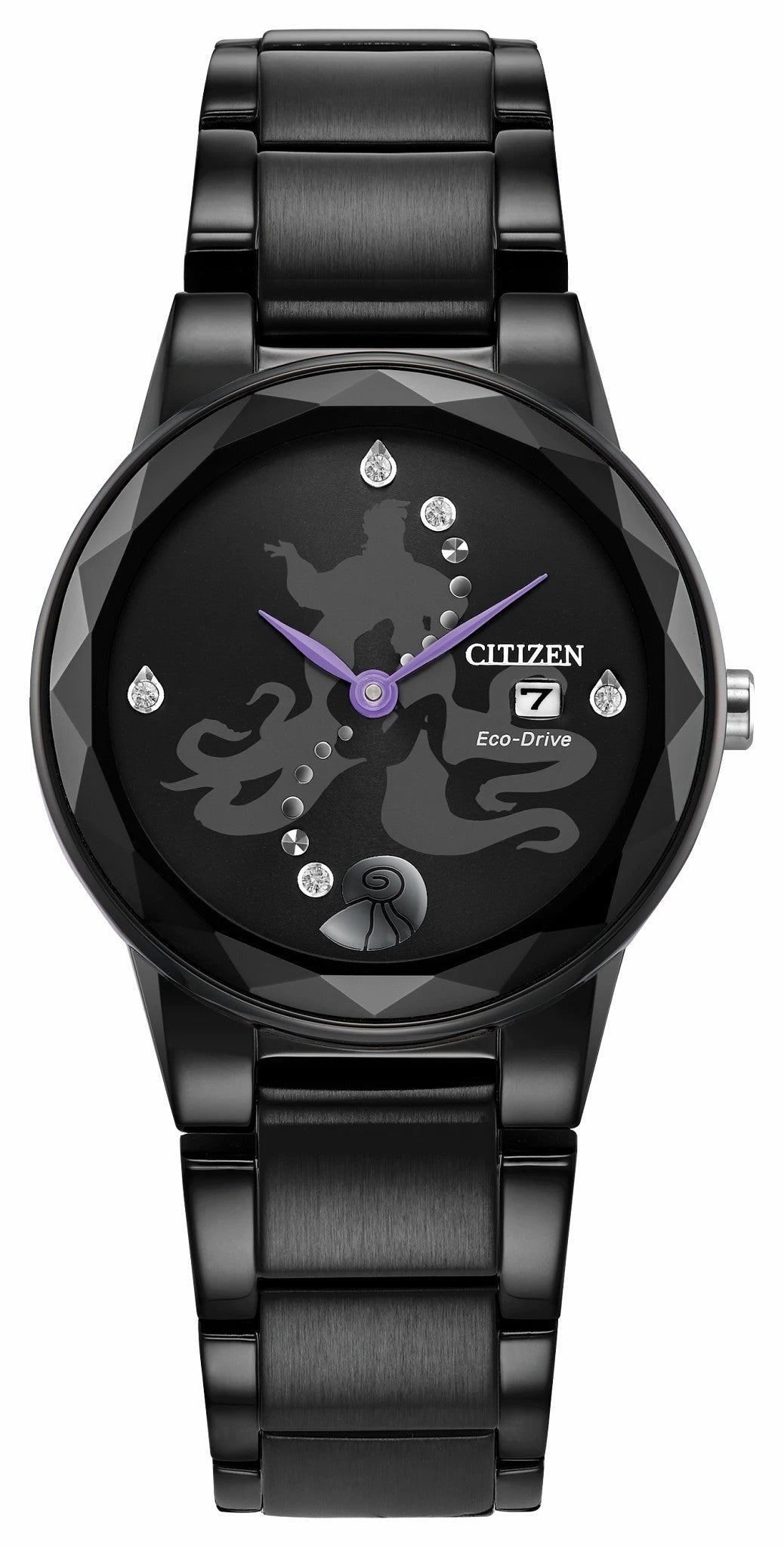 Citizen Ursula Black Dial Stainless Steel Bracelet GA1075-68W