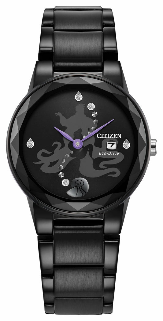 Citizen Ursula Black Dial Stainless Steel Bracelet GA1075-68W
