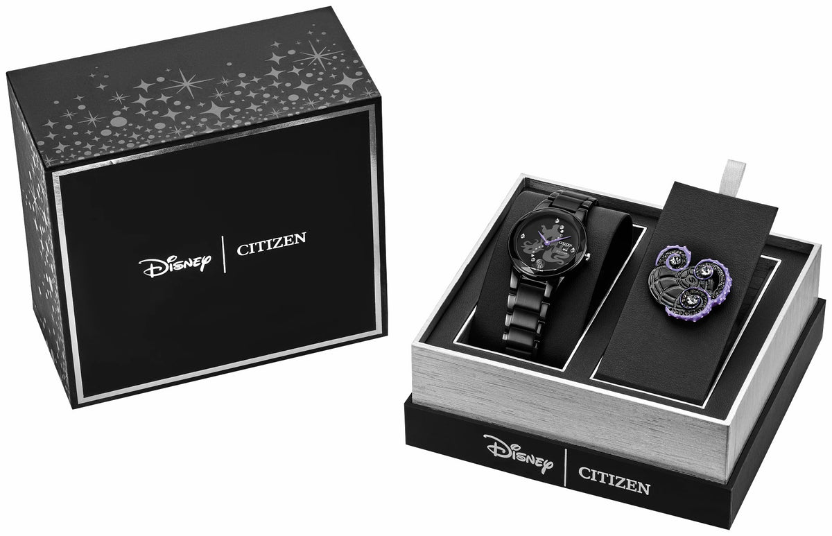 Citizen Ursula Black Dial Stainless Steel Bracelet GA1075-68W