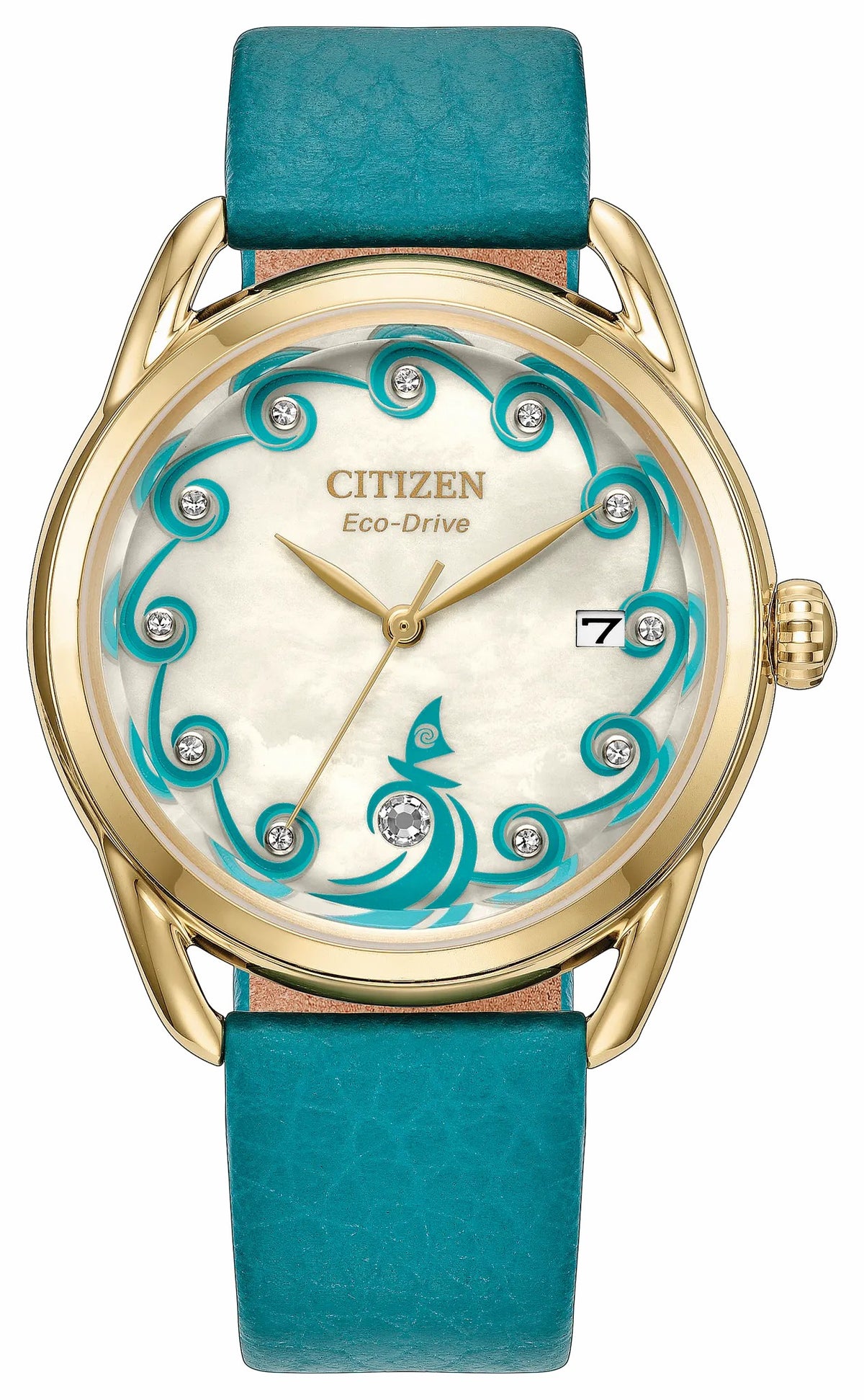 Citizen Moana's Ocean Adventure Champagne Dial Leather Strap FE6182-46Y