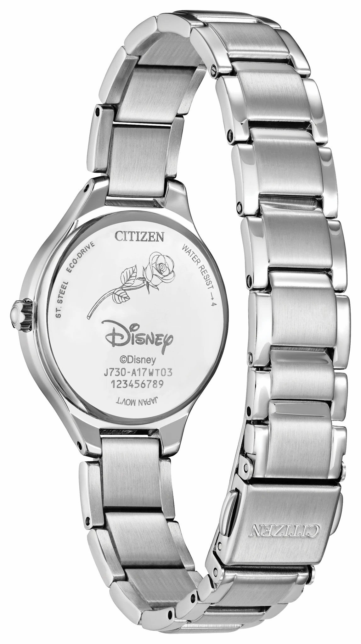 Citizen Mickey Mouse and Minnie Mouse Tango Gray Dial Stainless Steel Bracelet FE2101-58W
