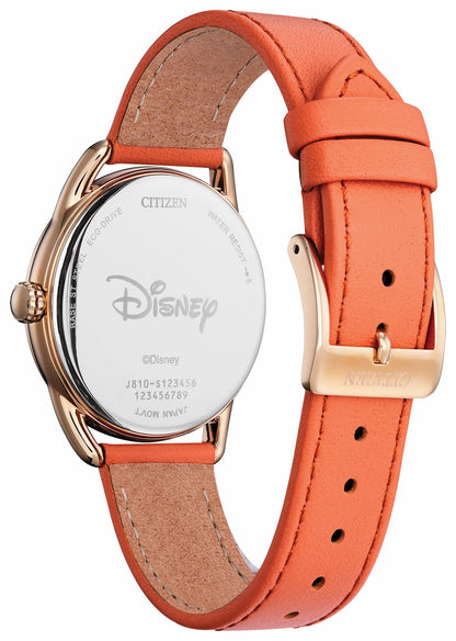Citizen Gardening Minnie Silver-Tone Dial Leather Strap FE6087-04W