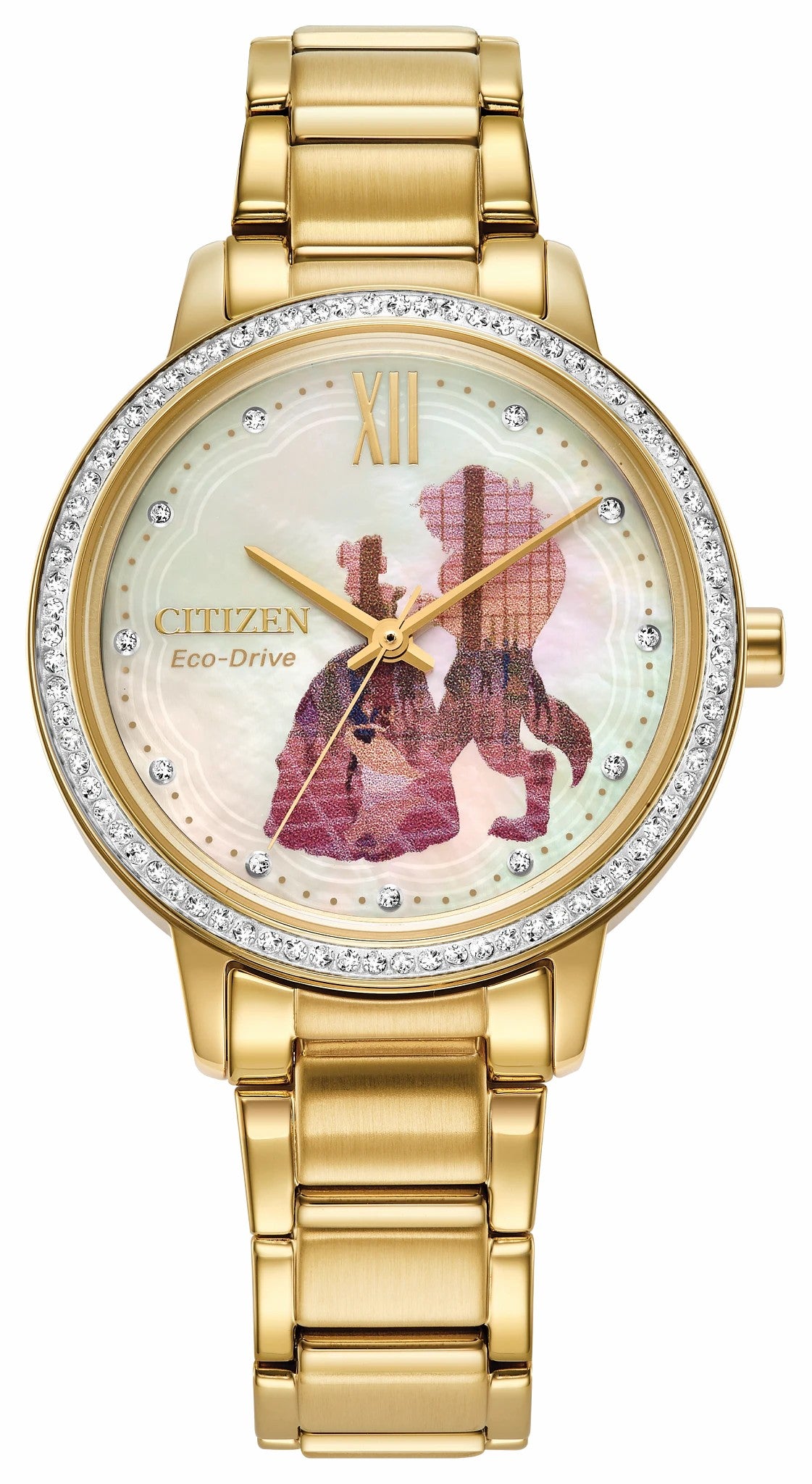 Citizen Belle and Beast Gold-Tone Dial Stainless Steel Bracelet FE7048-51D