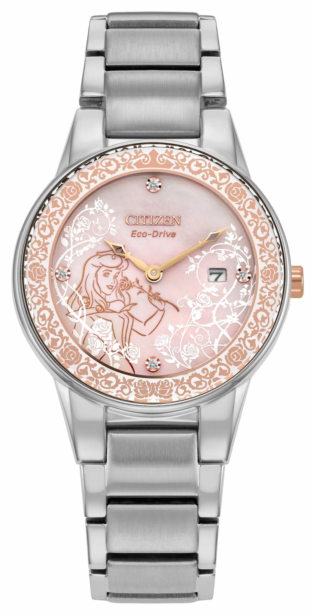 Citizen Aurora Enchanted Pink Dial Stainless Steel Bracelet GA1081-65N