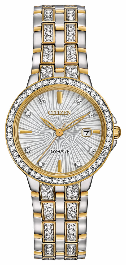 Citizen Silhouette Crystal - Ladies Eco-Drive Sparkle Dimaond Watch