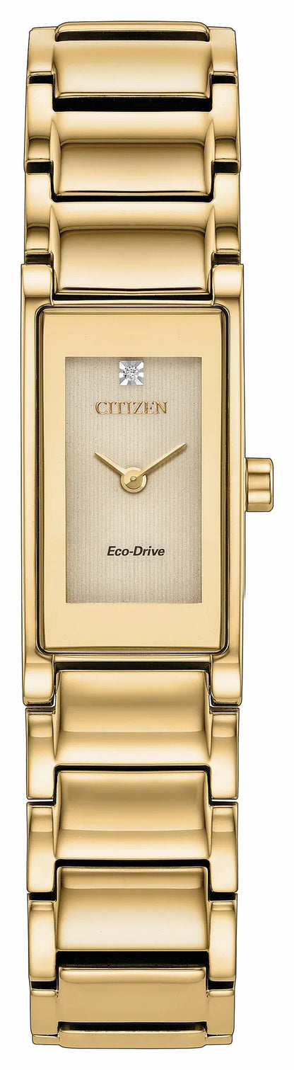 Citizen Axiom Gold-Tone Dial Stainless Steel Bracelet EG7052-59P