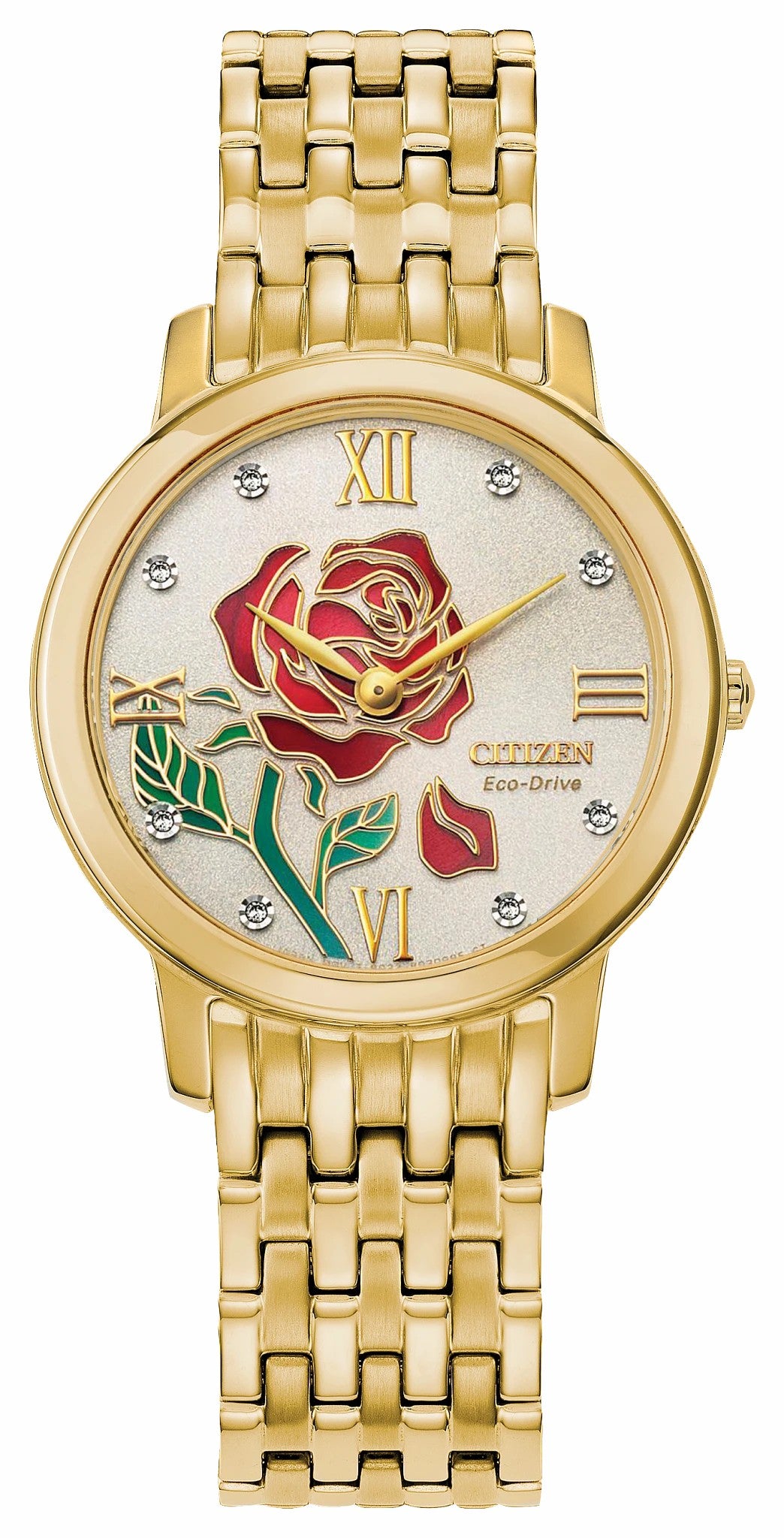 Citizen Belle Diamond Champagne Dial Stainless Steel Bracelet EX1492-59W
