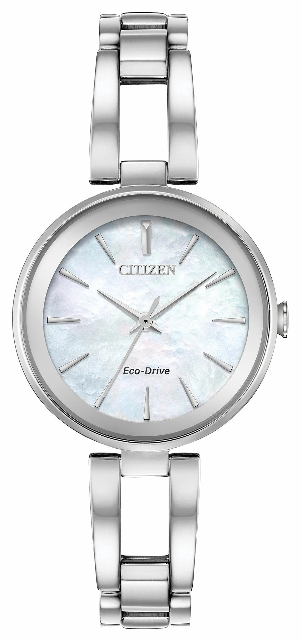 Citizen Axiom - Ladies Eco-Drive EM0630-51D Steel Pearl Dial Watch