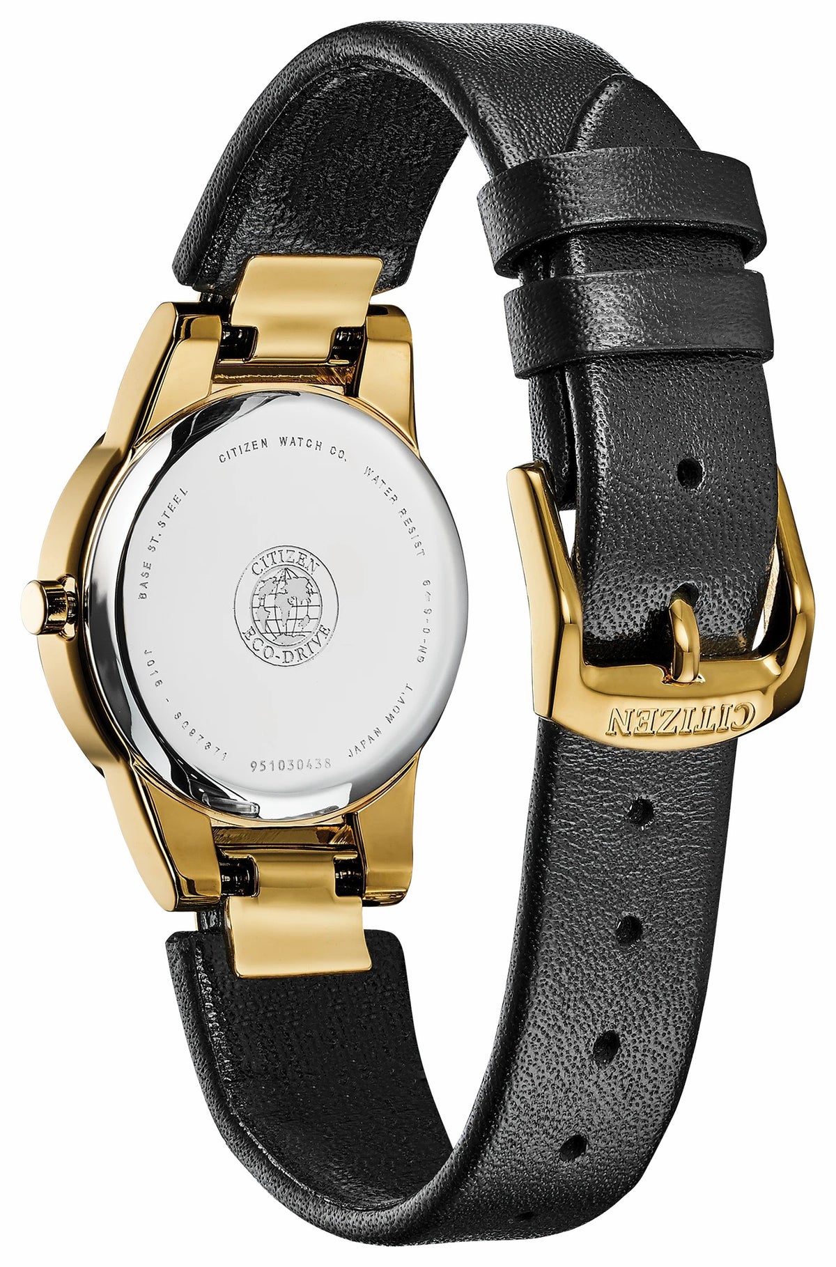 Citizen Citizen Axiom Ladies Eco-Drive Gold Black Dial Watch