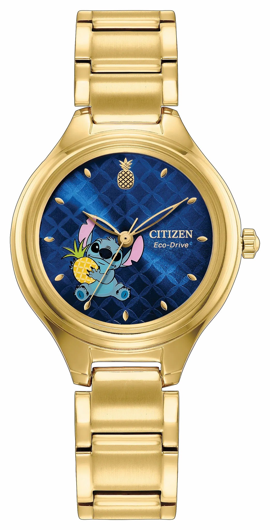 Citizen Aloha, Stitch! Blue Dial Stainless Steel Bracelet FE2108-59W