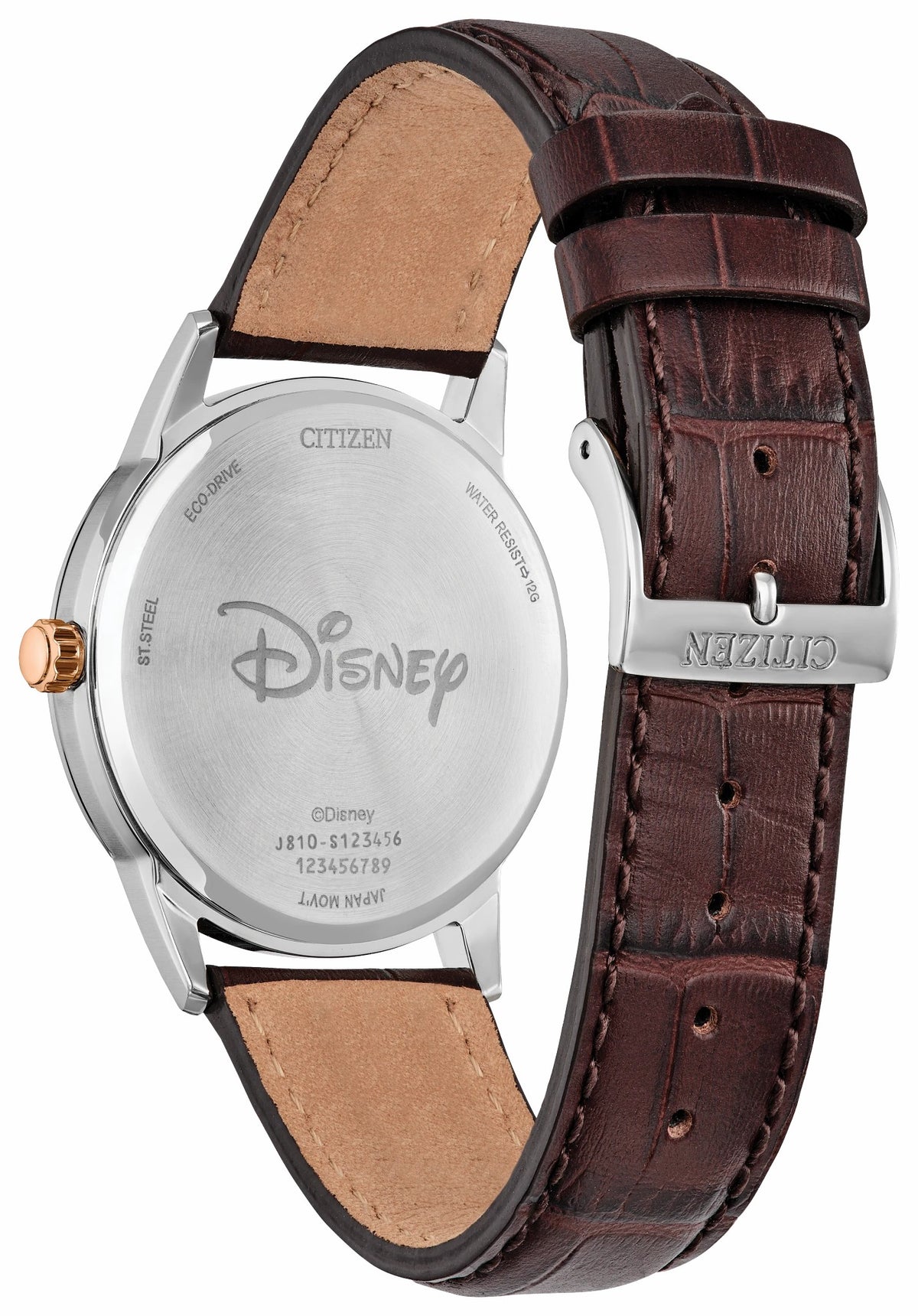 Citizen Steamboat Willie 1928 Silver-Tone Dial Leather Strap AW1788-07W