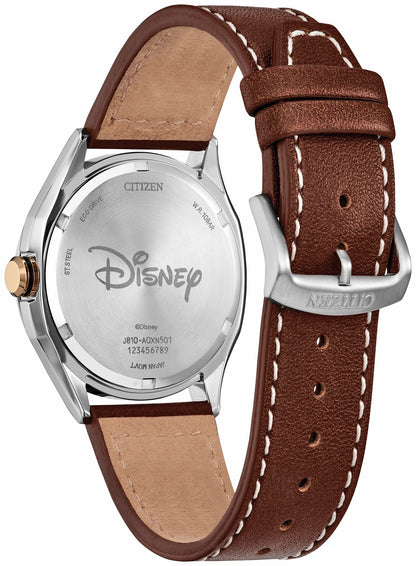 Citizen Mickey Mouse Explorer Green Dial Leather Strap AW1149-06W