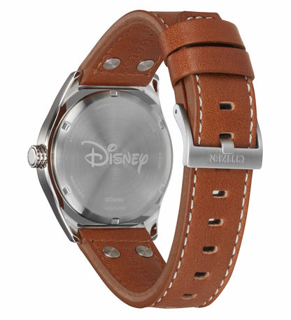 Citizen Mickey Aviator Ivory Dial Leather Strap BV1088-08W