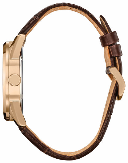 Citizen Hometown Mickey Mouse Beige Dial Leather Strap AW0088-04W