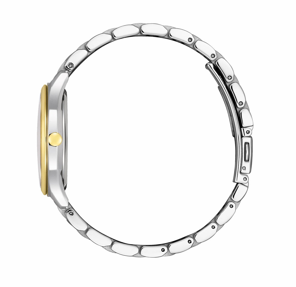 Citizen Falling Mickey & Minnie Silver-Tone Dial Stainless Steel Bracelet EM0754-59W