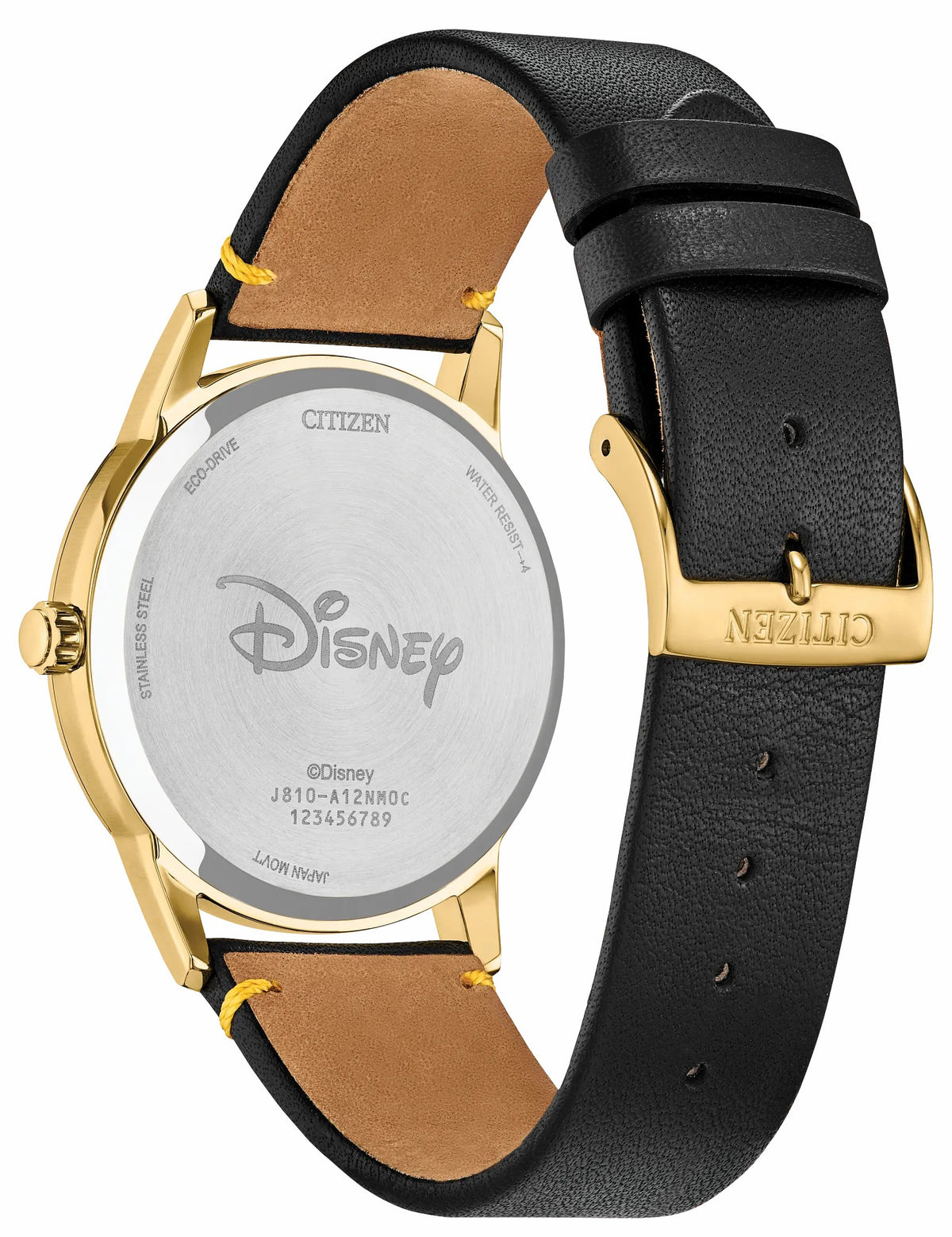 Citizen Donald Duck Seeing Stars Black Dial Leather Strap AW1789-04W
