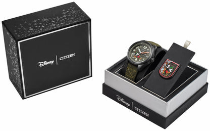 Citizen Alpine Mickey Mouse Green Dial CORDURA® Strap AW0148-47W
