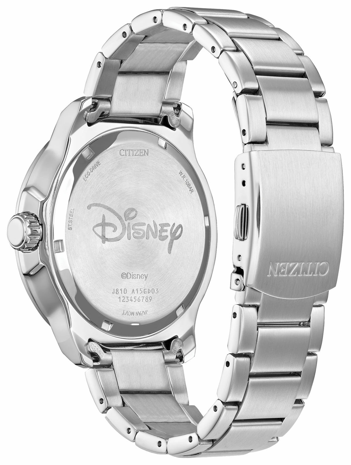 Citizen Mickey Astronaut Black Dial Stainless Steel Bracelet AW1709-54W