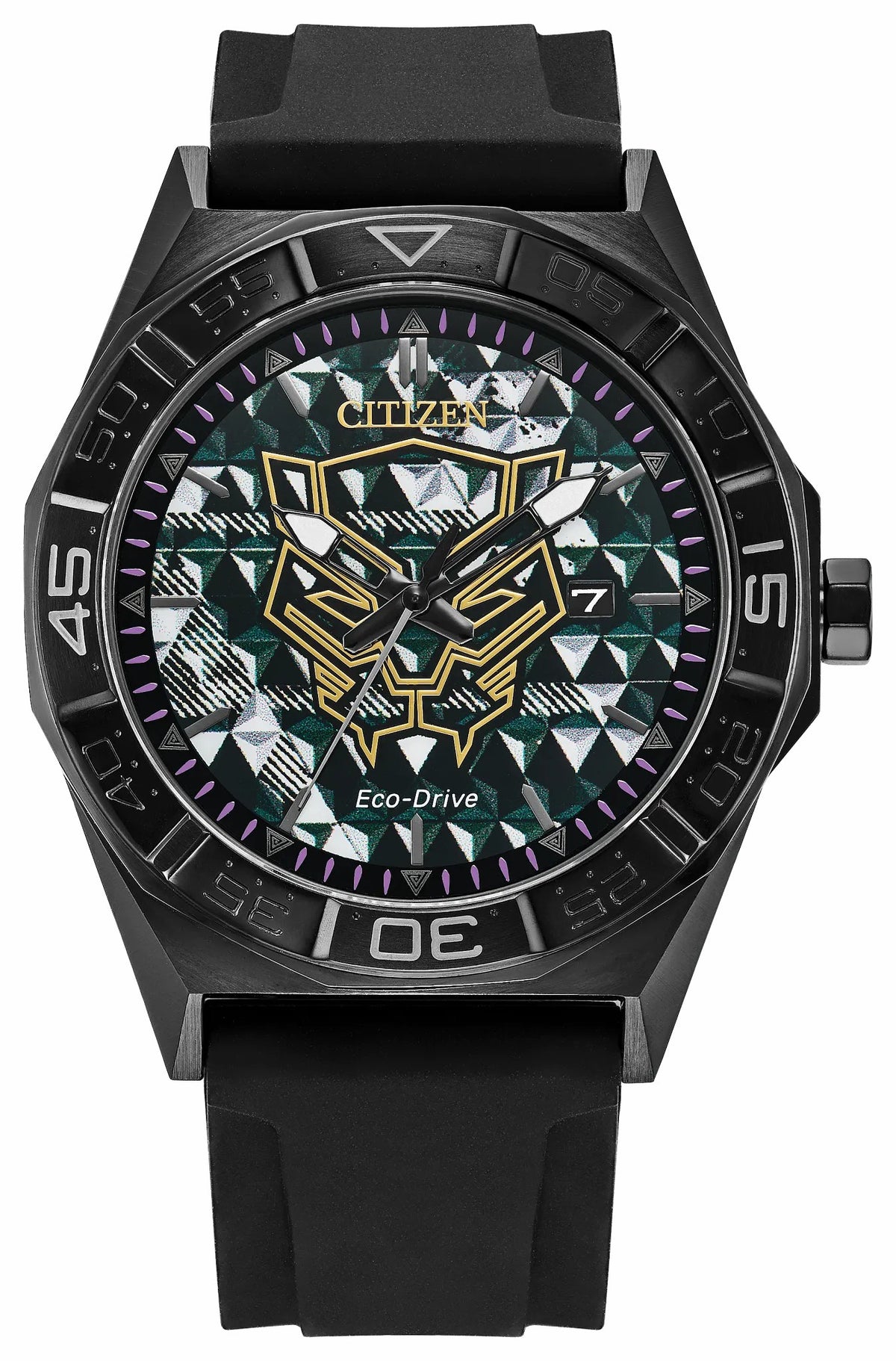 Citizen Black Panther 60th Anniversary Black Dial Silicone Strap AW1858-03W