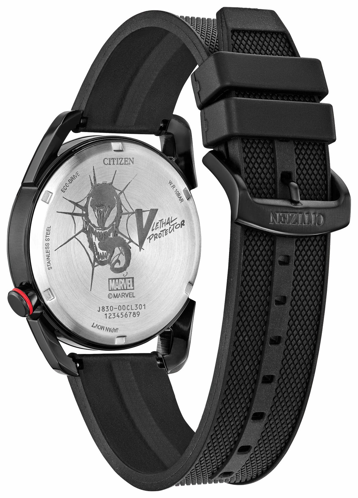 Citizen Venom "Lethal Protector" Black Dial Polyurethane Strap AW2065-41W