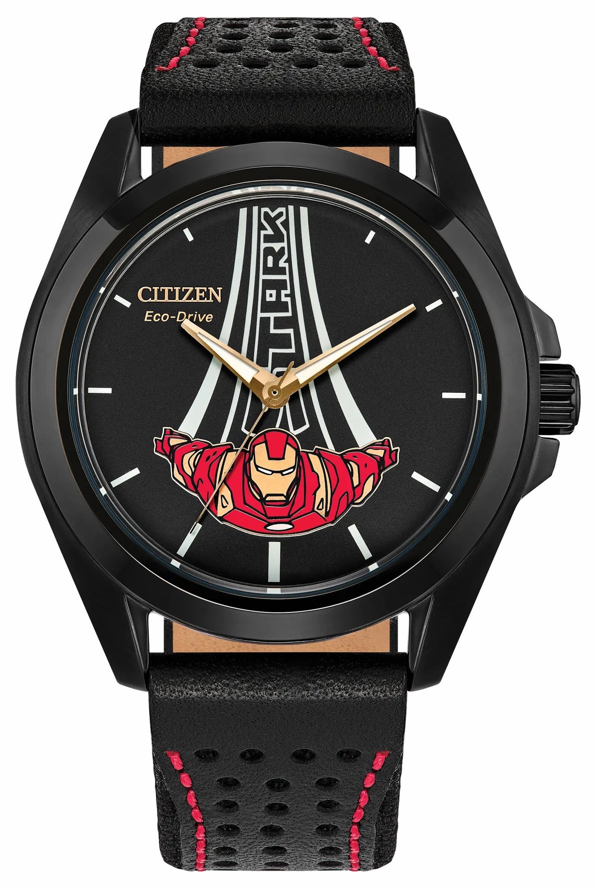 Citizen Stark, Kinda Sorta Famous Black Dial Leather Strap AW2095-41W