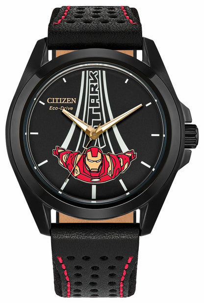 Citizen Stark, Kinda Sorta Famous Black Dial Leather Strap AW2095-41W