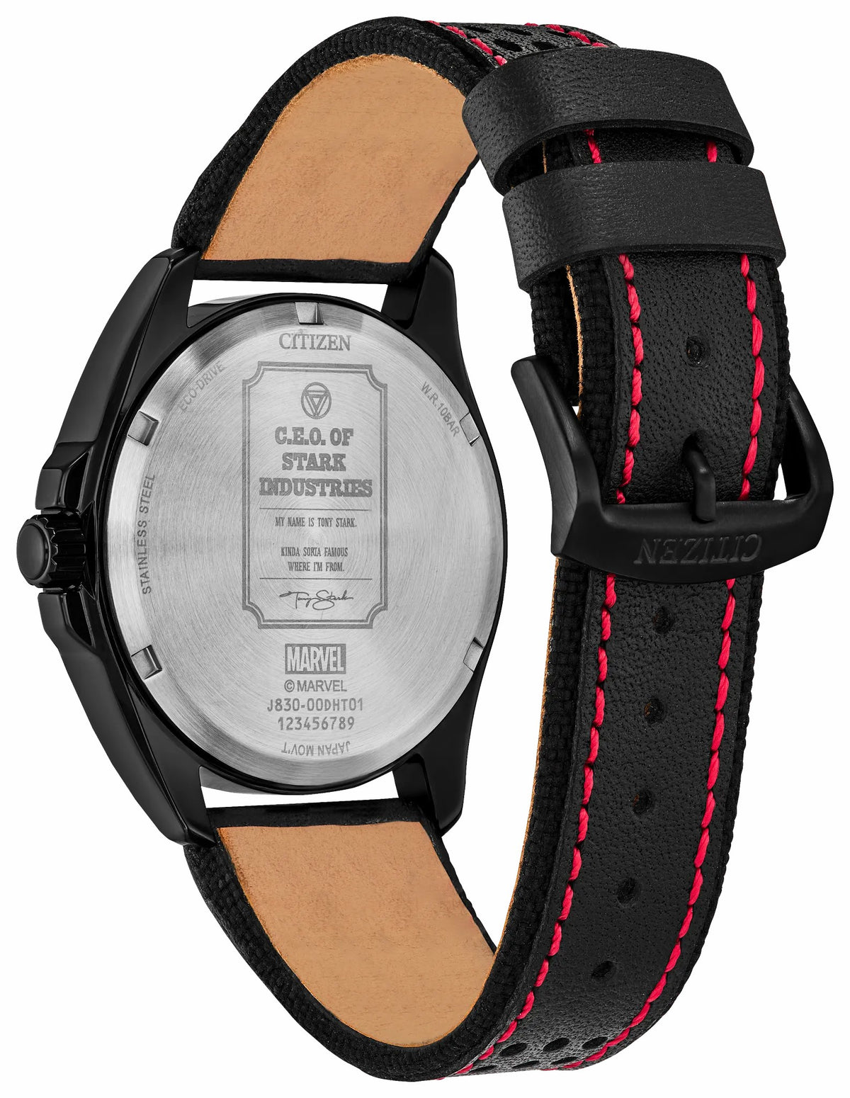 Citizen Stark, Kinda Sorta Famous Black Dial Leather Strap AW2095-41W