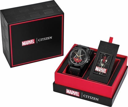 Citizen Stark, Kinda Sorta Famous Black Dial Leather Strap AW2095-41W